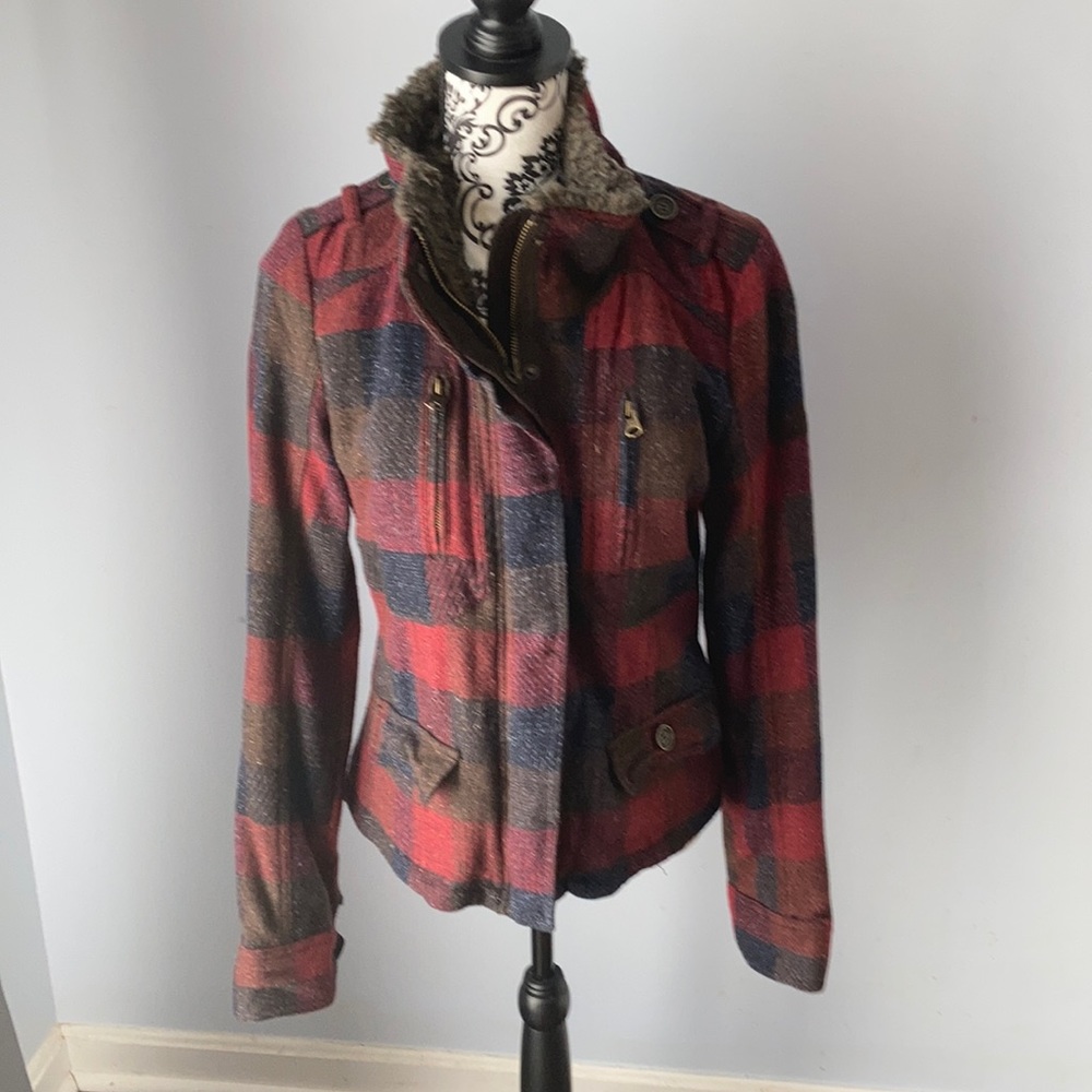 Abercrombie and Fitch plaid jacket.